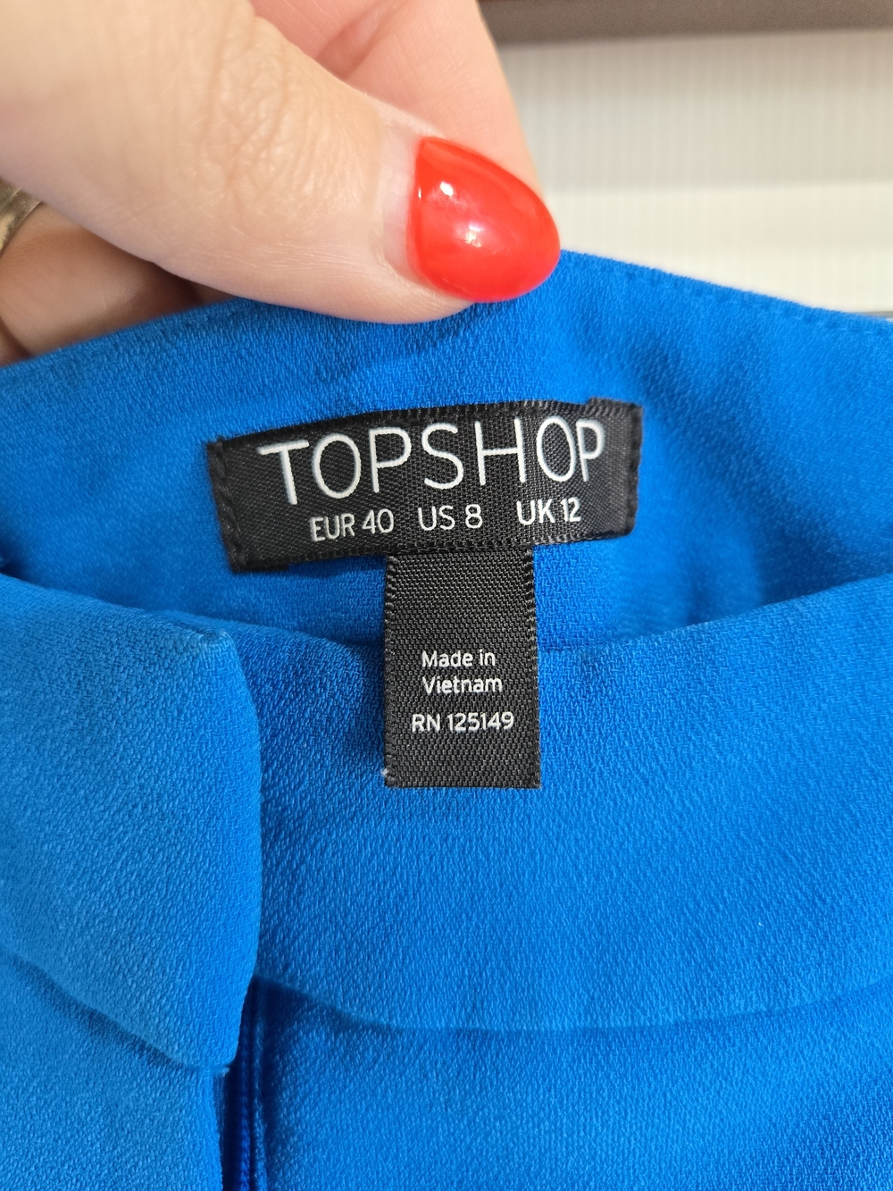 Topshop Royal Blue Straight-Leg Trousers - Picture 3 of 5